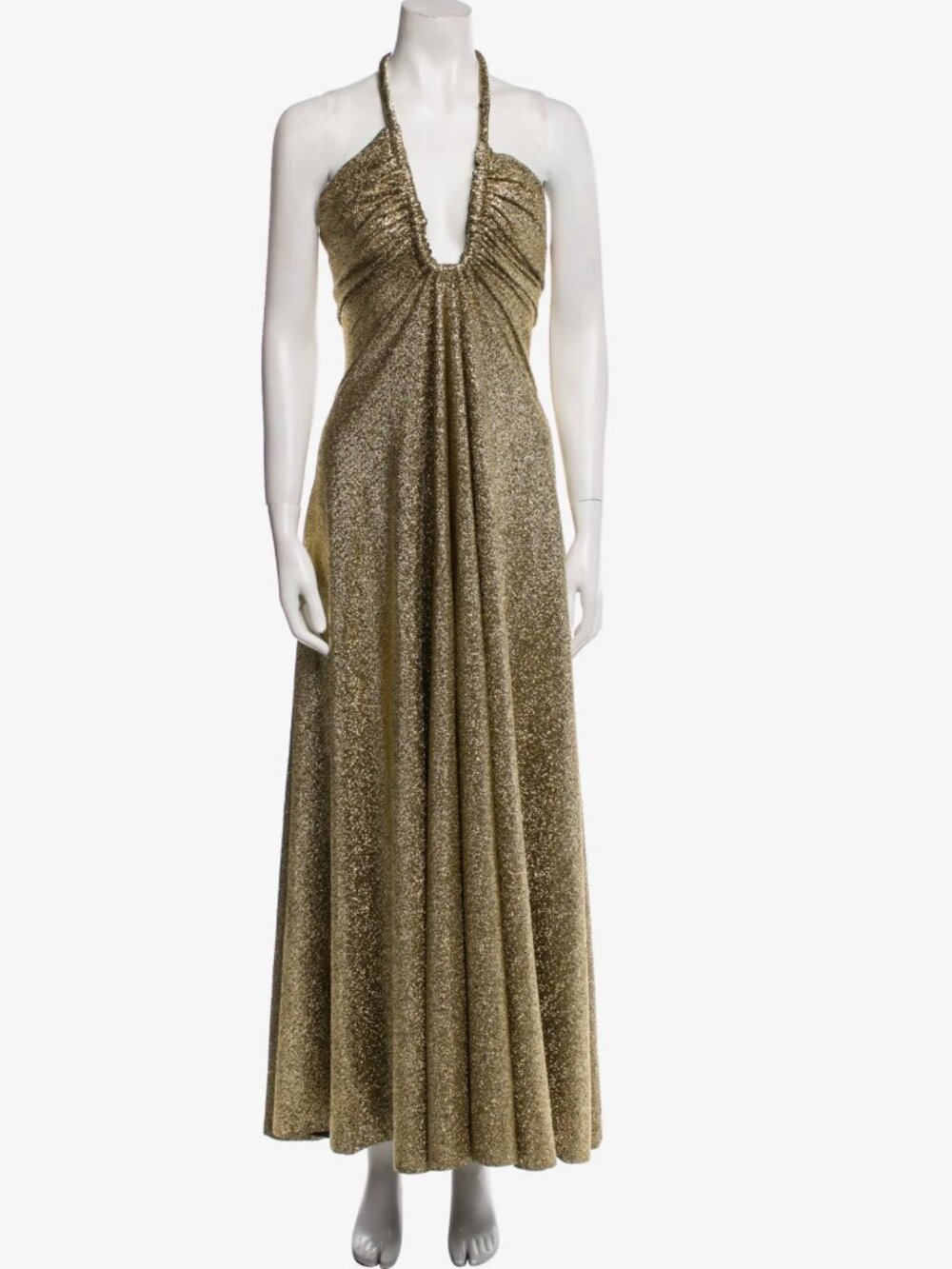 Proenza Schouler Halter Gold Dress Size M/6